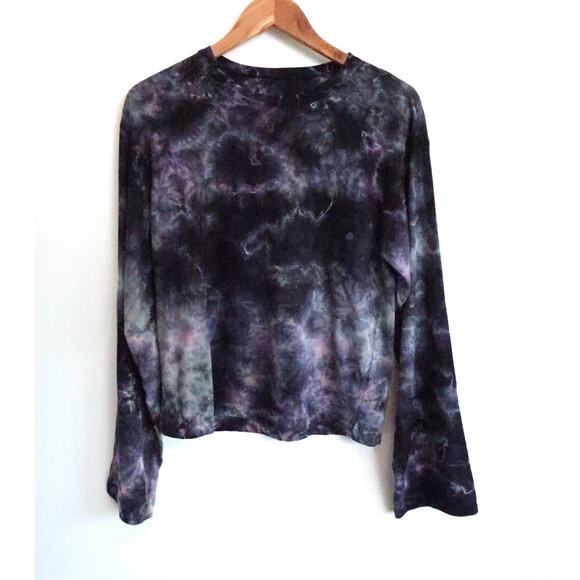 RAQUEL ALLEGRA Nebula Cloud Tie-Dye Boxy Long Sleeve Tee Top Farfetch 0 XS $265 - Picture 1 of 9